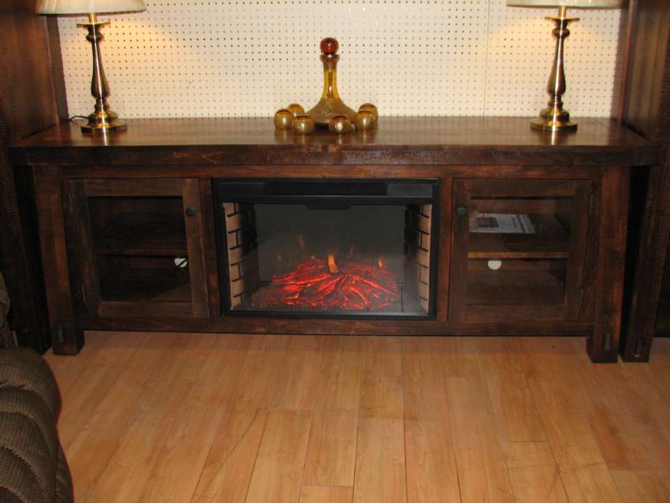 Yukon Maple Entertainment Centre with electric Fireplace