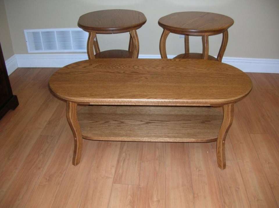 Solid Oak Oval Coffee & End Tables